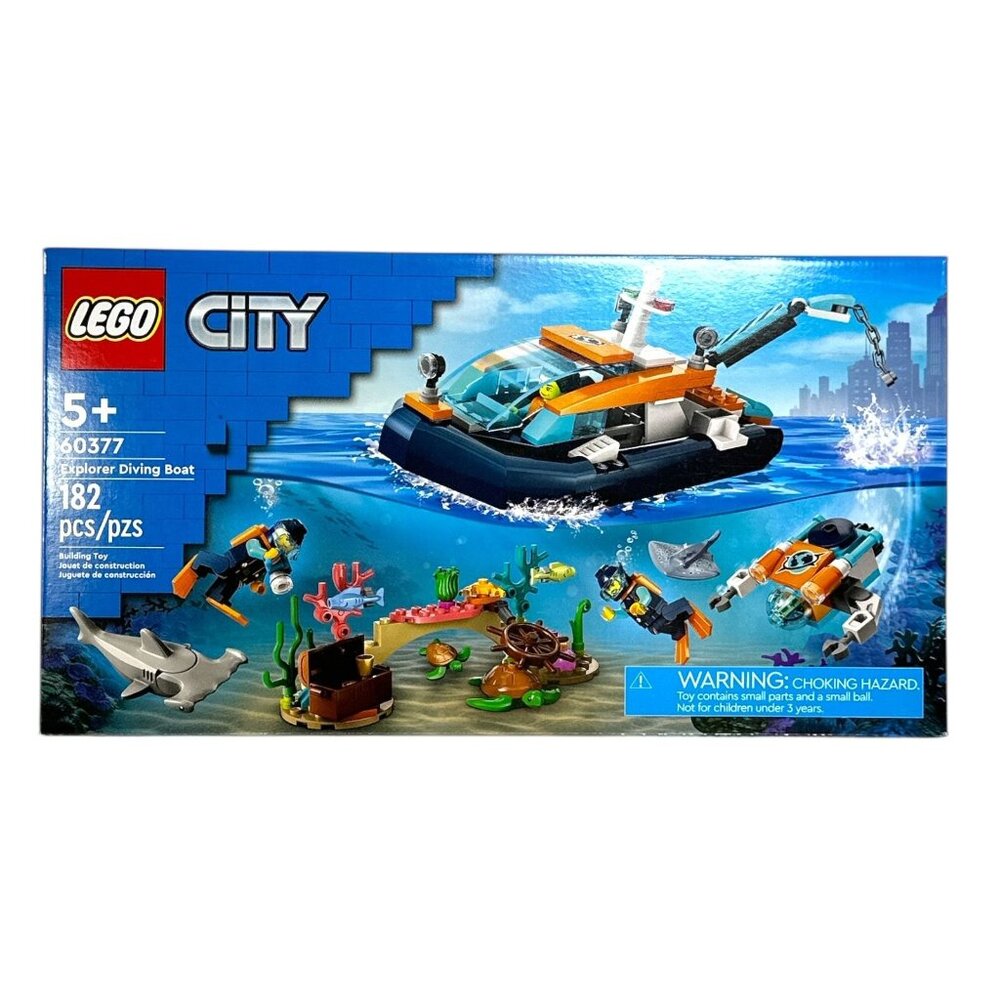 Lego City Explorer Diving Boat 60377 Building Set 182 Pieces Ages 5+ Toy